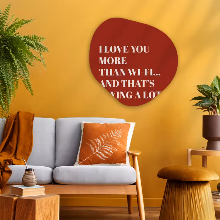 Organische vorm - schilderij - Aluminium - Rood - Quote - Liefde — 3