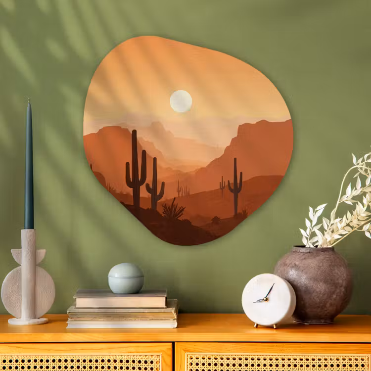 Organische vorm - Aluminium - Landschap - Woestijn - Cactussen - Zon — 2