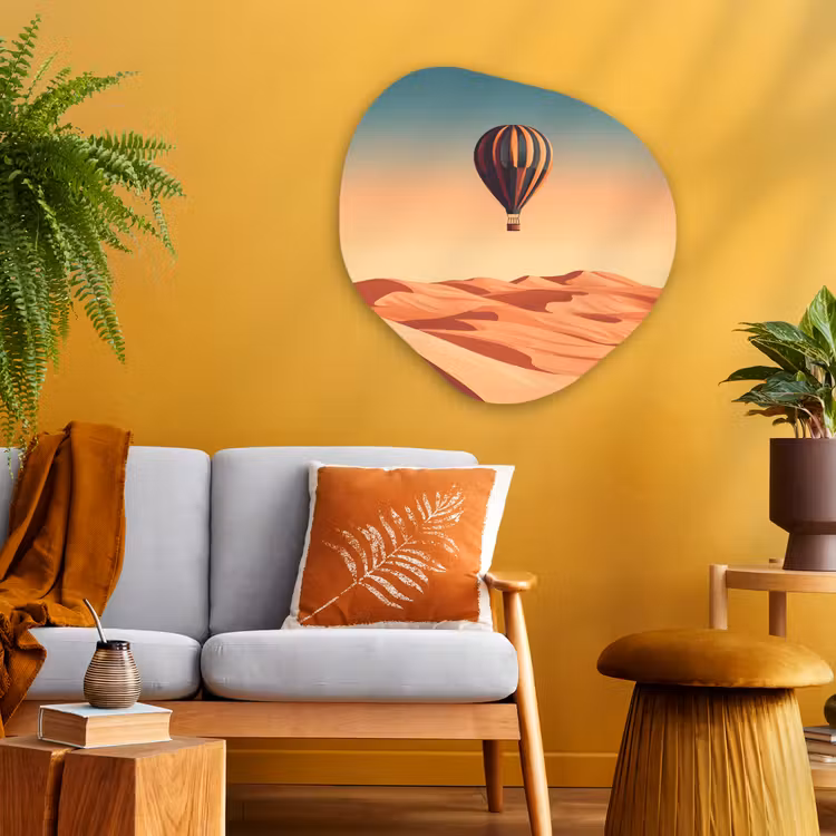 Organische vorm - Aluminium - Luchtballon - Woestijn - Zonsondergang - Blauw — 3