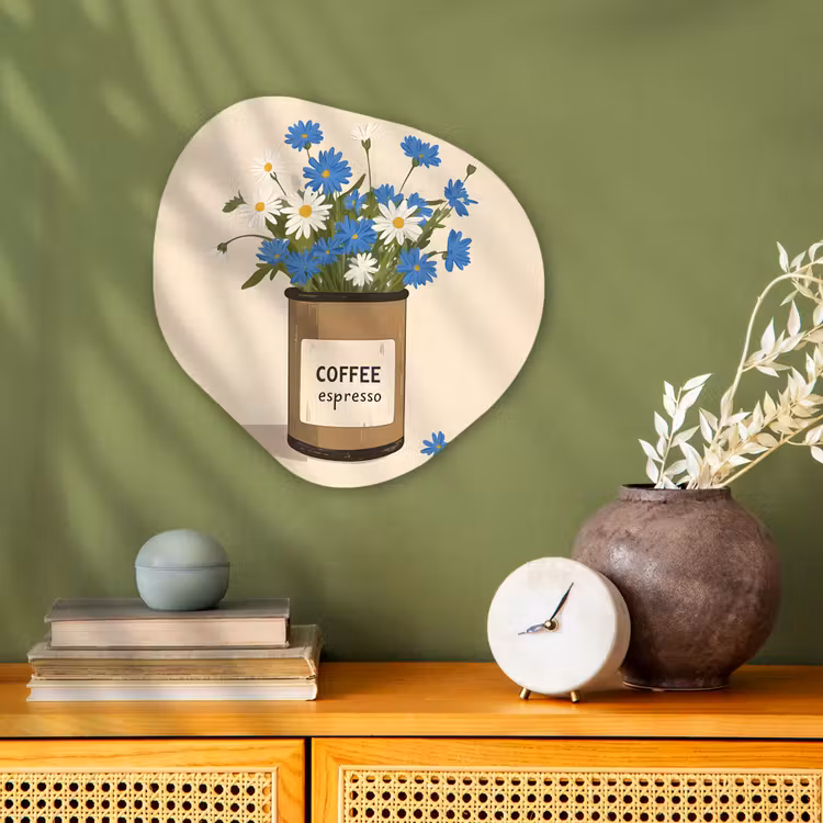 Organisch schilderij – Coffee - Blik - Minimalistisch - Bloemen — 2
