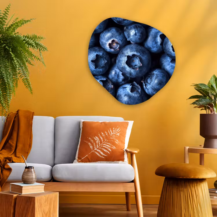 Organische vorm - schilderij - Aluminium - Bessen - Blauw - Fruit — 3