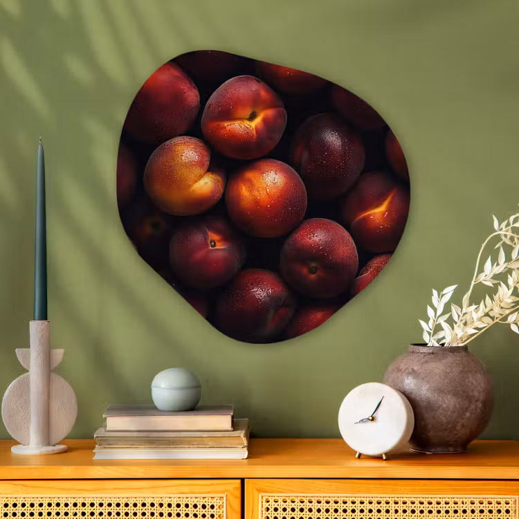 Organische vorm - schilderij - Aluminium - Fruit - Close up - Nectarines — 2
