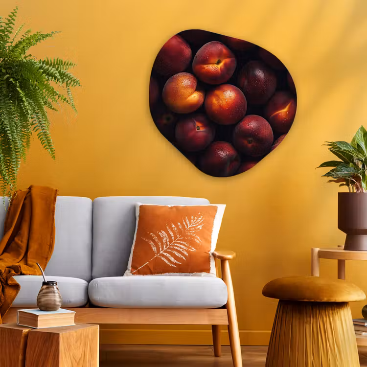 Organische vorm - schilderij - Aluminium - Fruit - Close up - Nectarines — 3