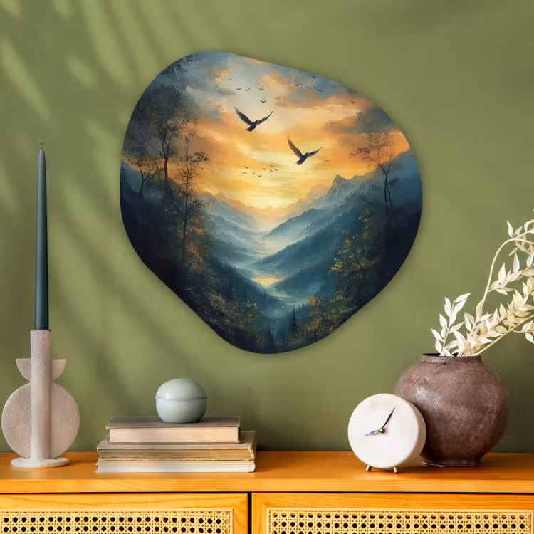 Organische vorm - Aluminium - Vogels - Zon - Bomen - Groen — 2