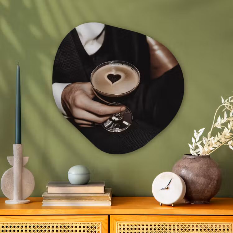 Organische vorm - schilderij - Aluminium - Hartje - Cocktail - Espresso Martini - Hand — 2