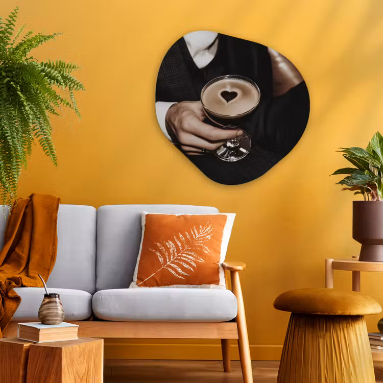 Organische vorm - schilderij - Aluminium - Hartje - Cocktail - Espresso Martini - Hand — 3