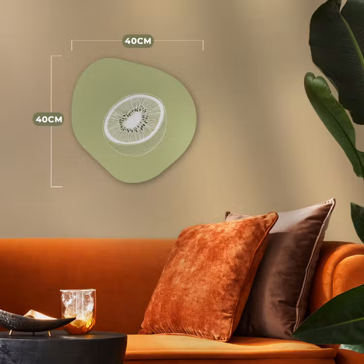 Organisch schilderij – Kiwi - Lijntekening - Minimalistisch - Groen — 4