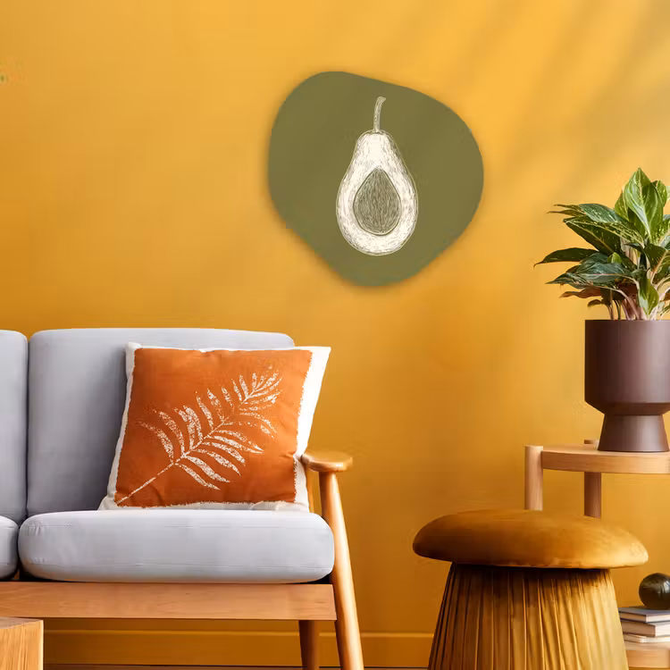 Organisch schilderij – Avocado - Minimalistisch - Illustratie - Groen — 3