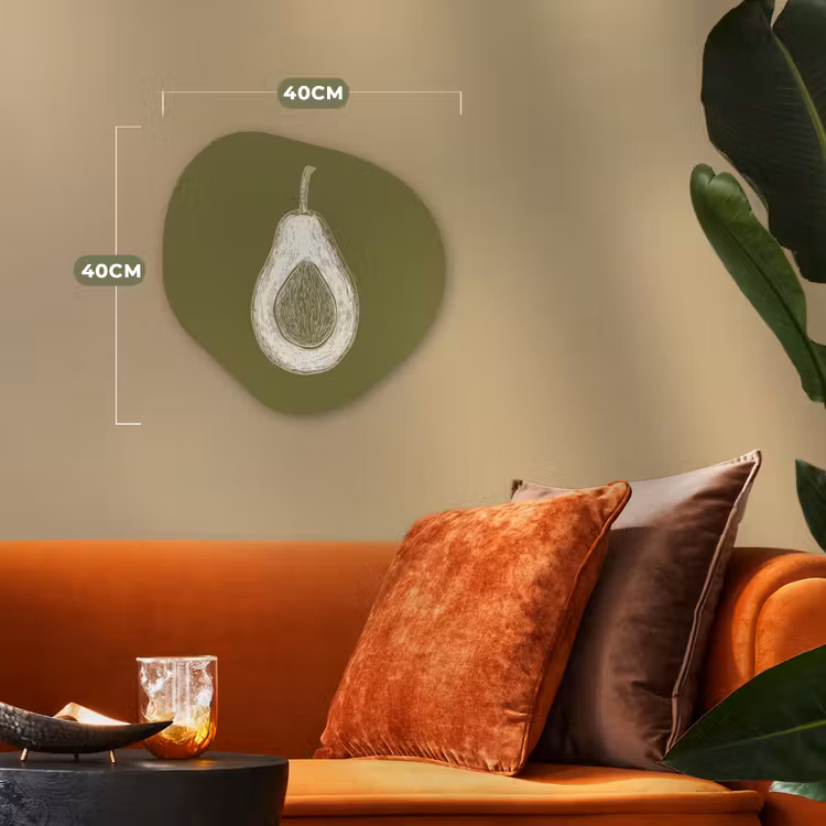 Organisch schilderij – Avocado - Minimalistisch - Illustratie - Groen — 4