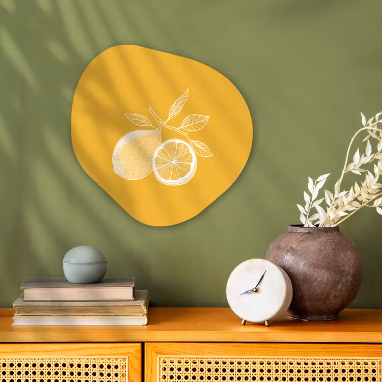 Organisch schilderij – Citroenen - Illustratie - Minimalistisch - Geel — 2