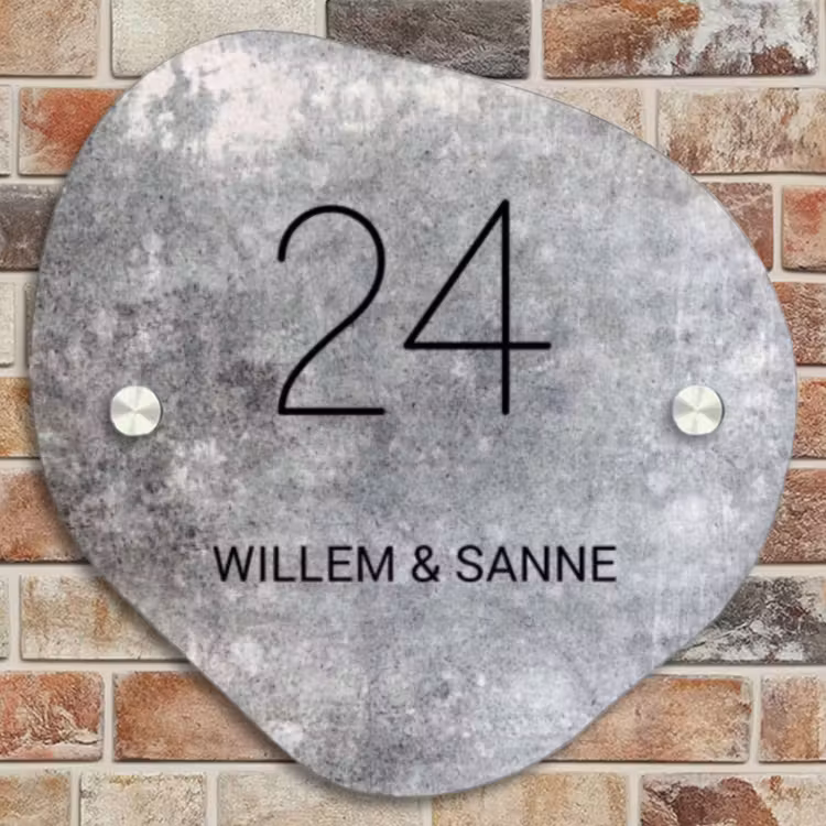 Naambordje voordeur - Organisch - Beton - Klassiek — 4