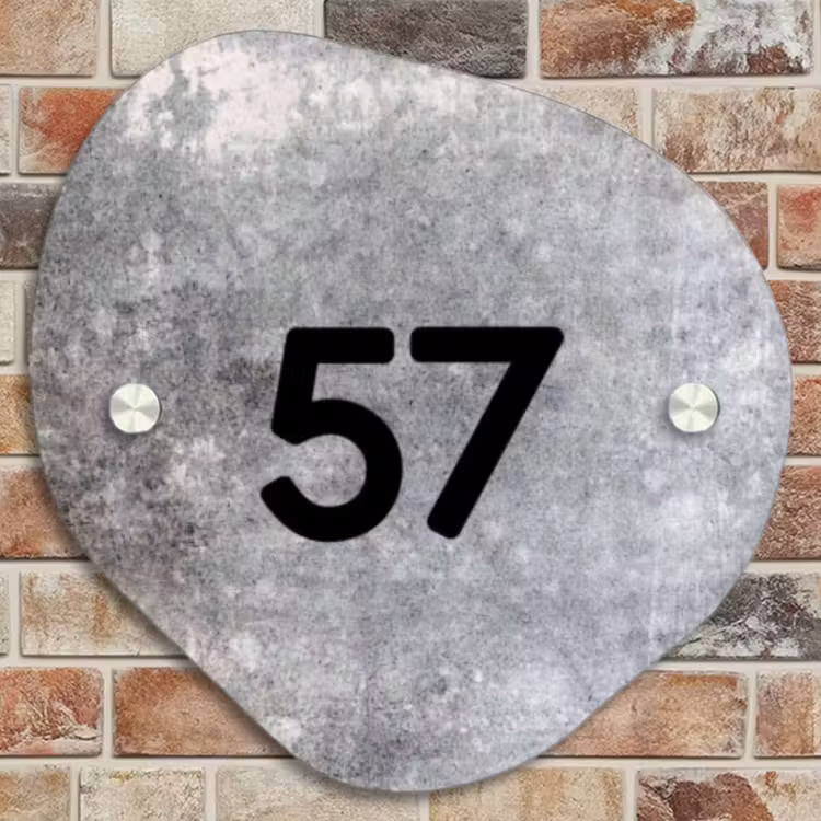 Naambordje voordeur - Organisch - Beton - Traditioneel — 4