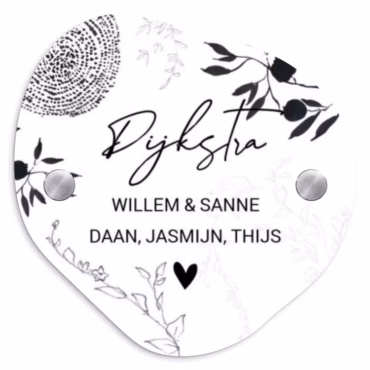Naambordje voordeur - Organisch - Botanisch - Sierlijk — 1