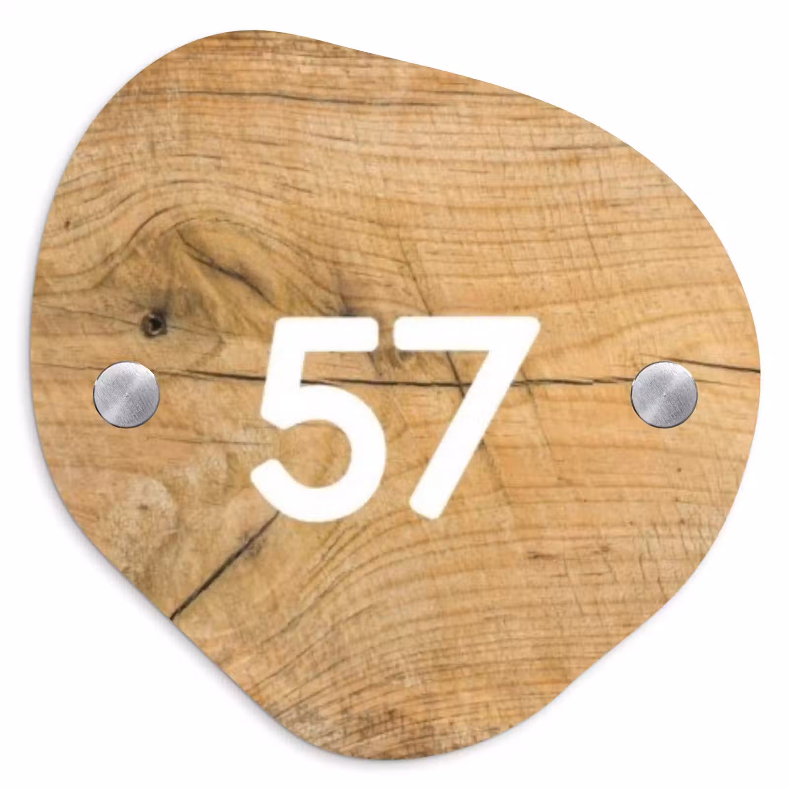 Naambordje voordeur - Organisch - Hout - Traditioneel — 1