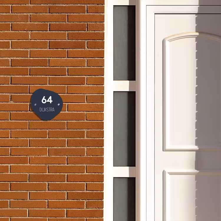 Naambordje voordeur - Organisch - Effen blauw - Modern — 3