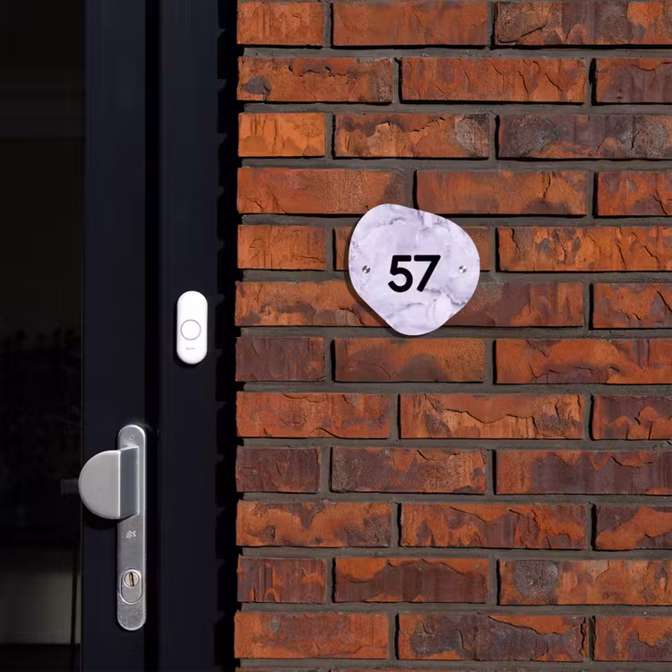 Naambordje voordeur - Organisch - Paars marmer - Traditioneel — 2