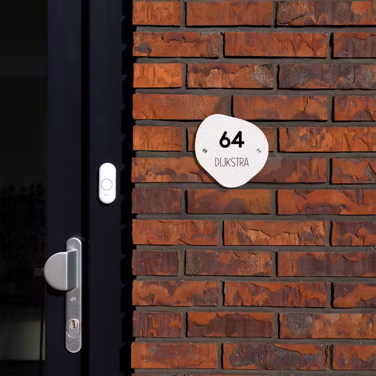 Naambordje voordeur - Organisch - Lichte mozaïek - Modern — 2