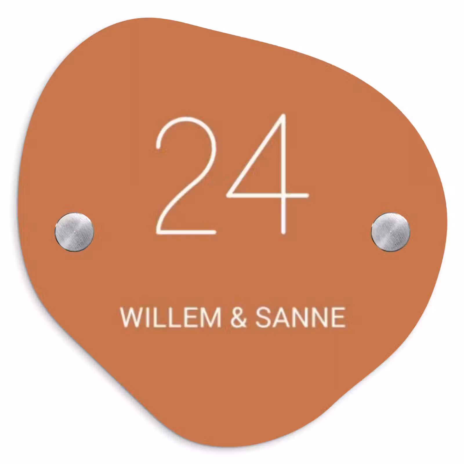 Naambordje voordeur - Organisch - Terracotta - Klassiek — 1