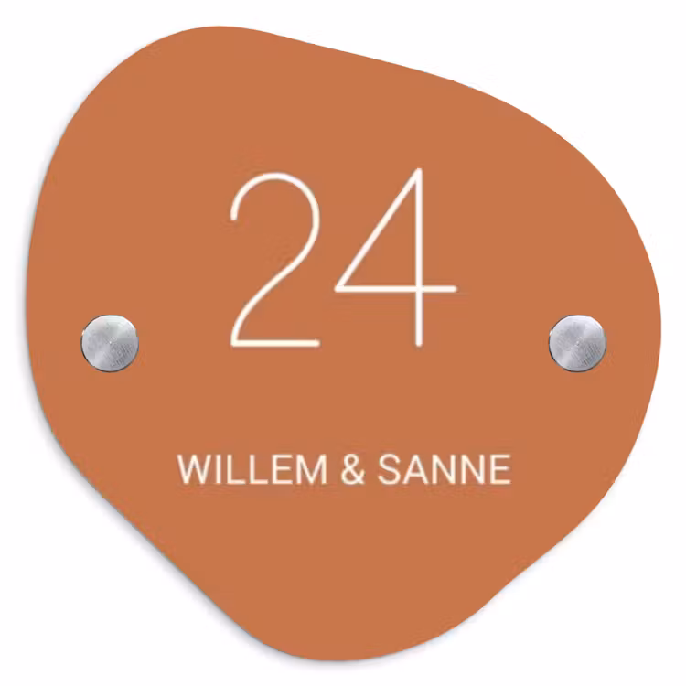 Naambordje voordeur - Organisch - Terracotta - Klassiek — 1