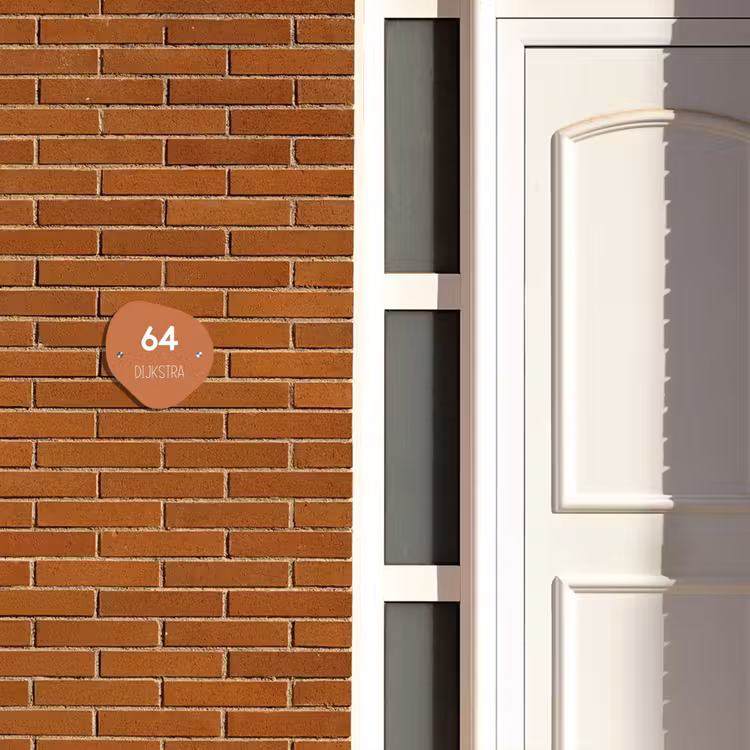 Naambordje voordeur - Organisch - Terracotta - Modern — 3