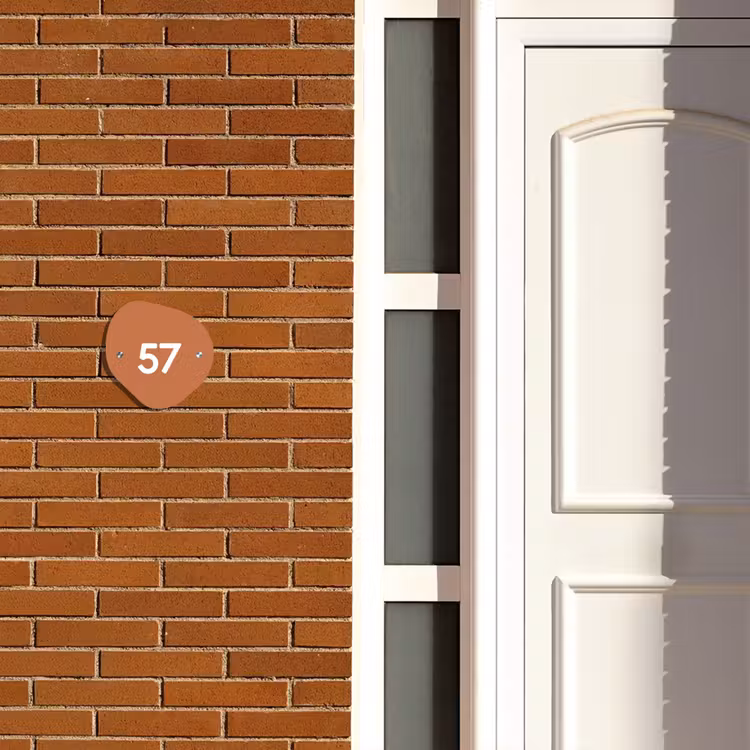 Naambordje voordeur - Organisch - Terracotta - Traditioneel — 3