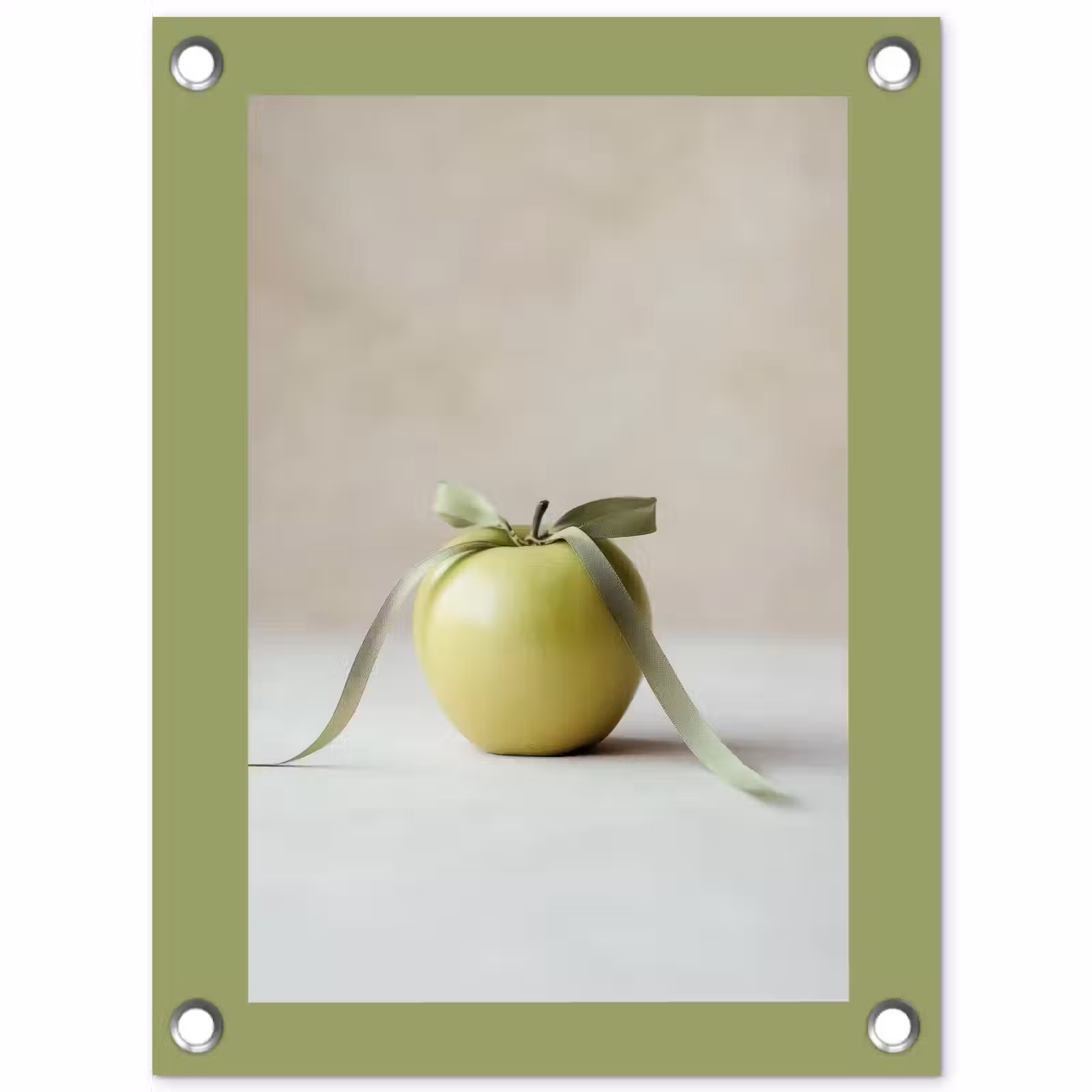 Tuinposter - Groen - Appel - Strikje — 1