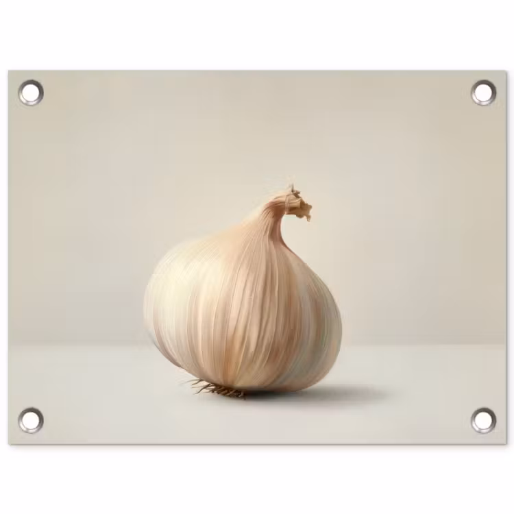 Tuinposter - Knoflook - Natuurlijk - Beige
