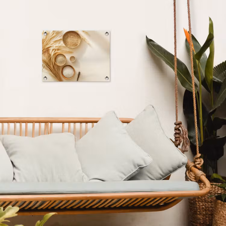 Tuinposter - Graanaren Houten Kommen Beige — 5