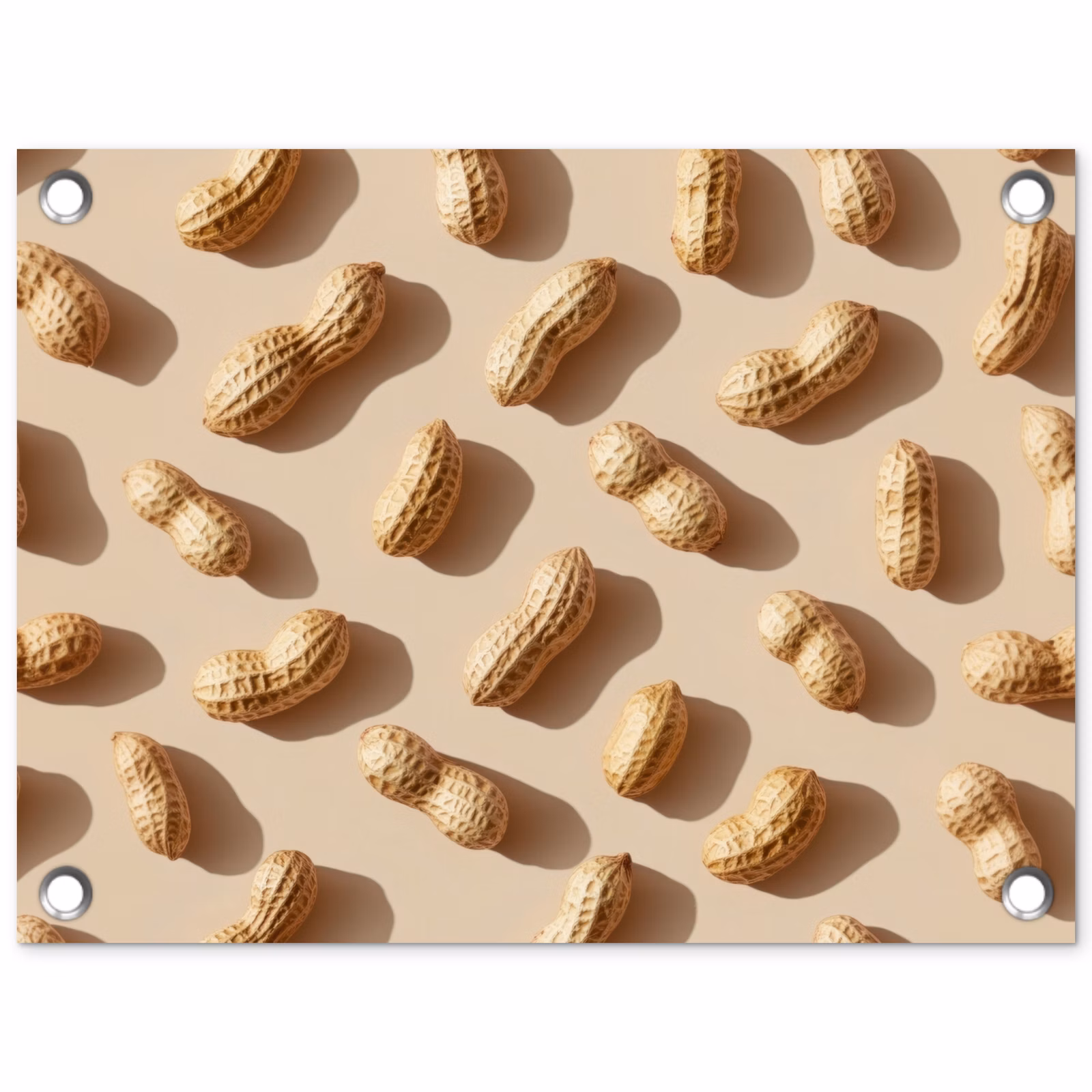 Tuinposter - Pinda's - Patroon - Beige — 1