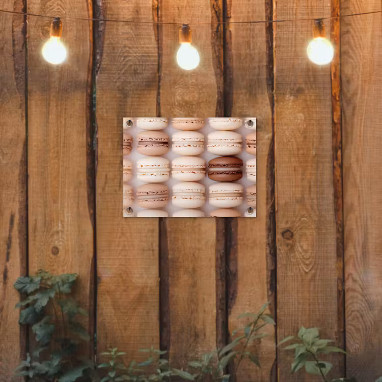 Tuinposter - Macarons Beige — 2