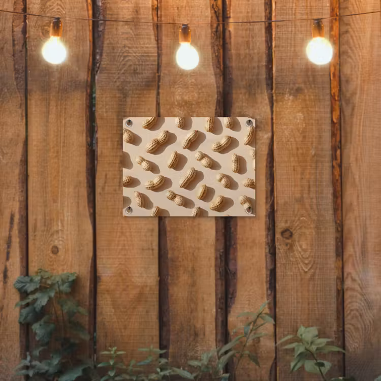 Tuinposter - Pinda's - Patroon - Beige — 2