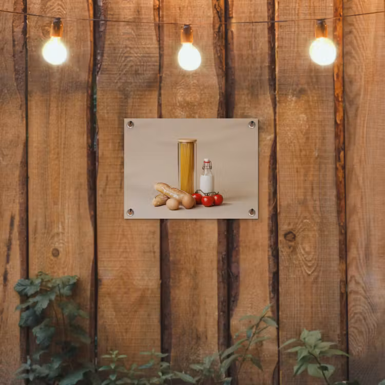 Tuinposter - Stilleven Boodschappen Beige — 2