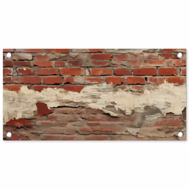 Tuinposter - Muur - Baksteen - Verweerd — 1