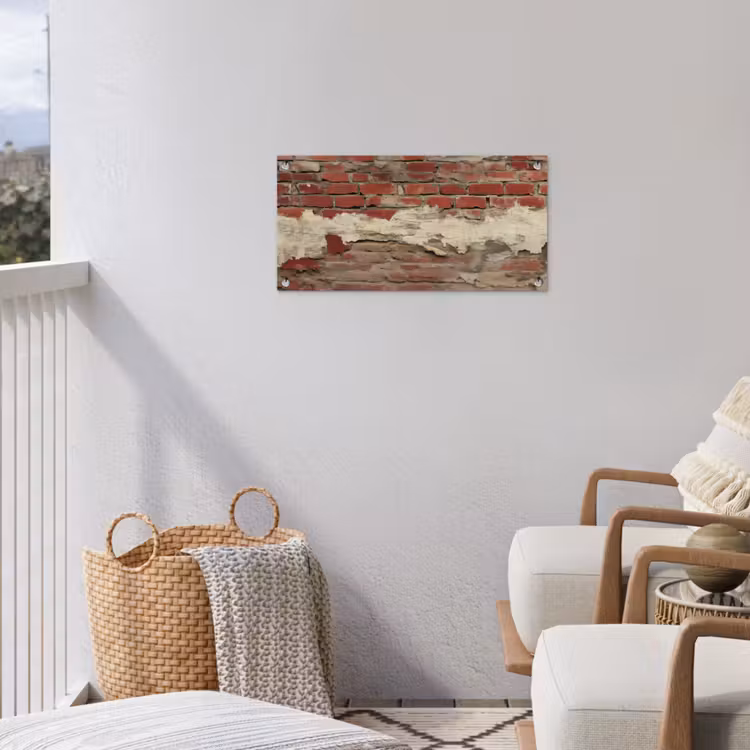 Tuinposter - Muur - Baksteen - Verweerd — 3