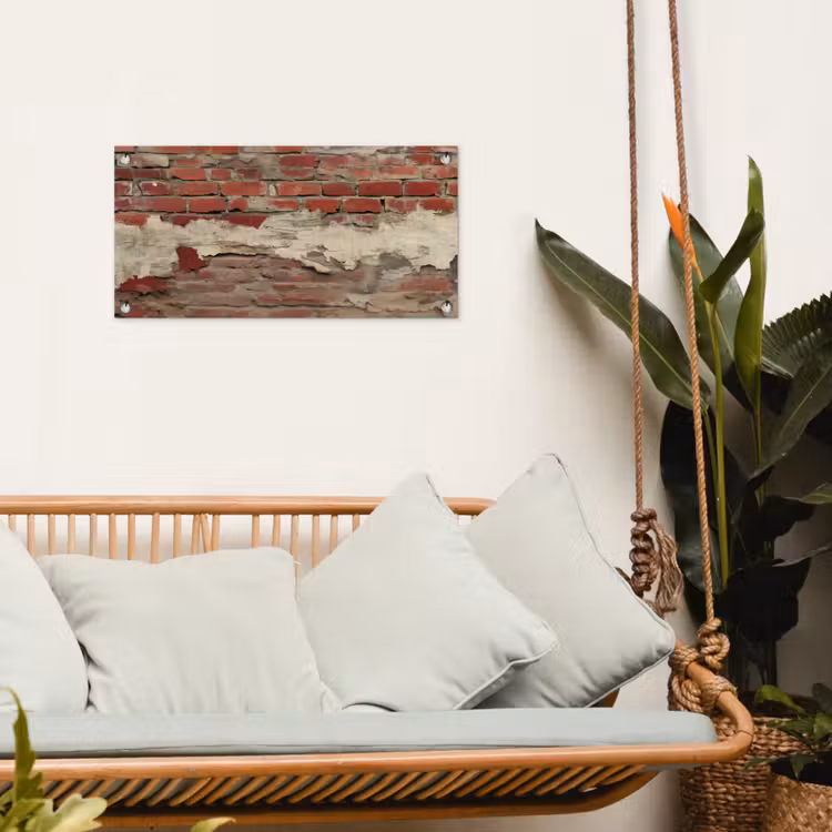 Tuinposter - Muur - Baksteen - Verweerd — 5