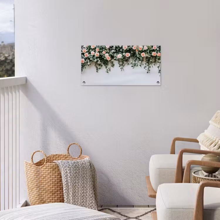 Tuinposter - Bloemen - Muur - Rozen - Groen — 3
