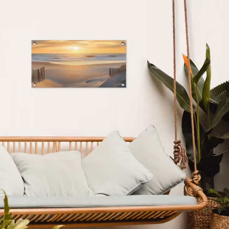 Tuinposter - Strand Zonsondergang Duinen — 5
