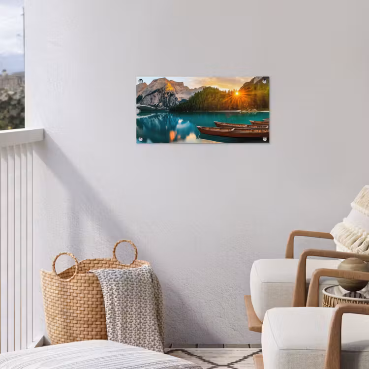 Tuinposter - Meer - Bergen - Zonsondergang - Boot — 3