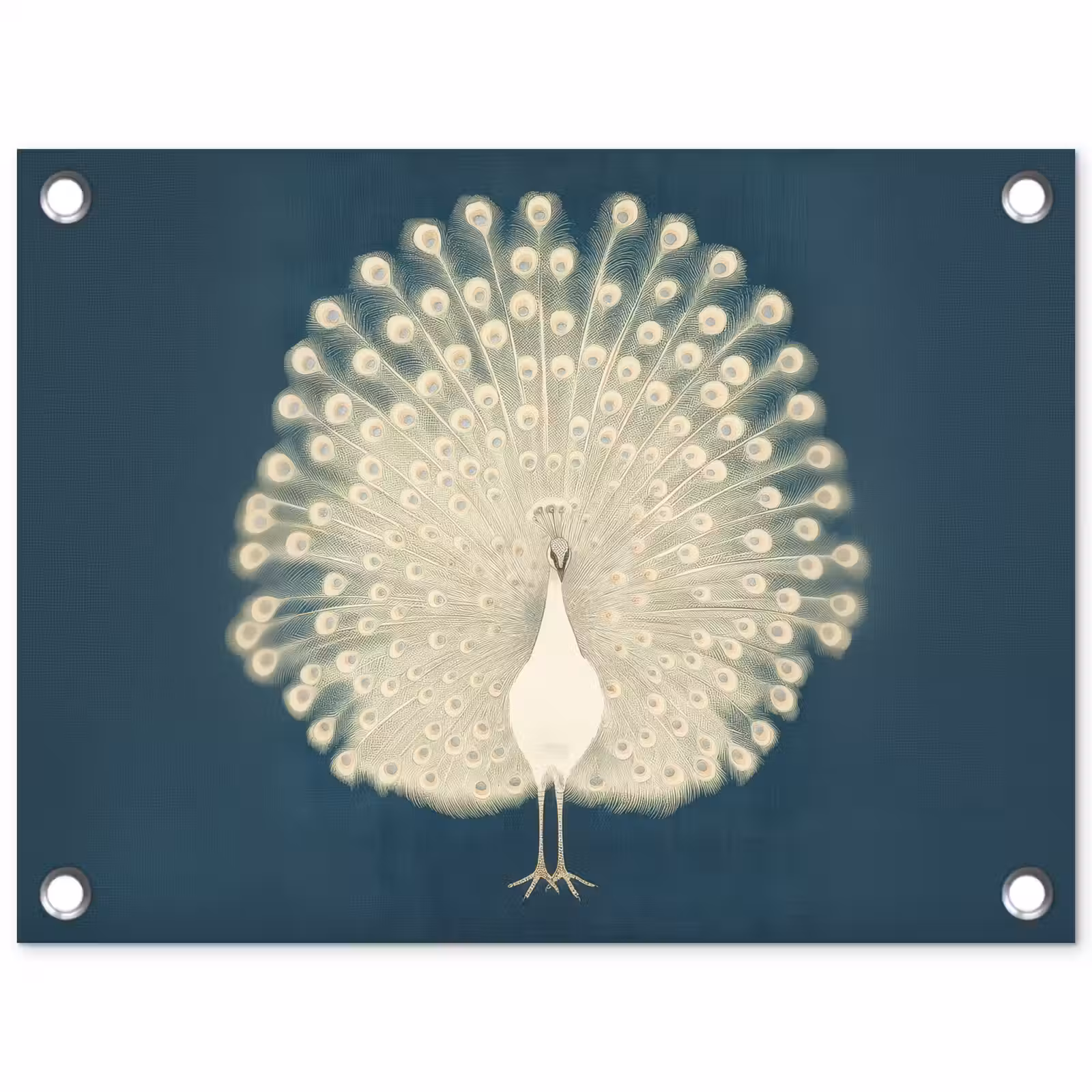 Tuinposter - Vogel - Blauw - Vintage — 1