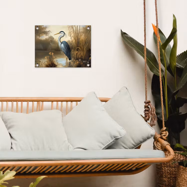 Tuinposter - Reiger - Water - Planten — 5
