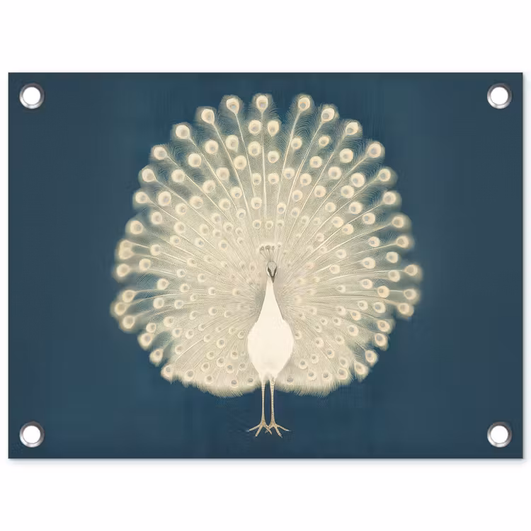 Tuinposter - Vogel - Blauw - Vintage — 1