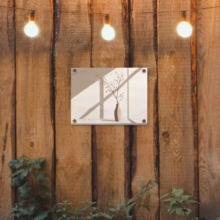 Tuinposter - Vaas - Takken - Bessen - Minimalistisch — 2