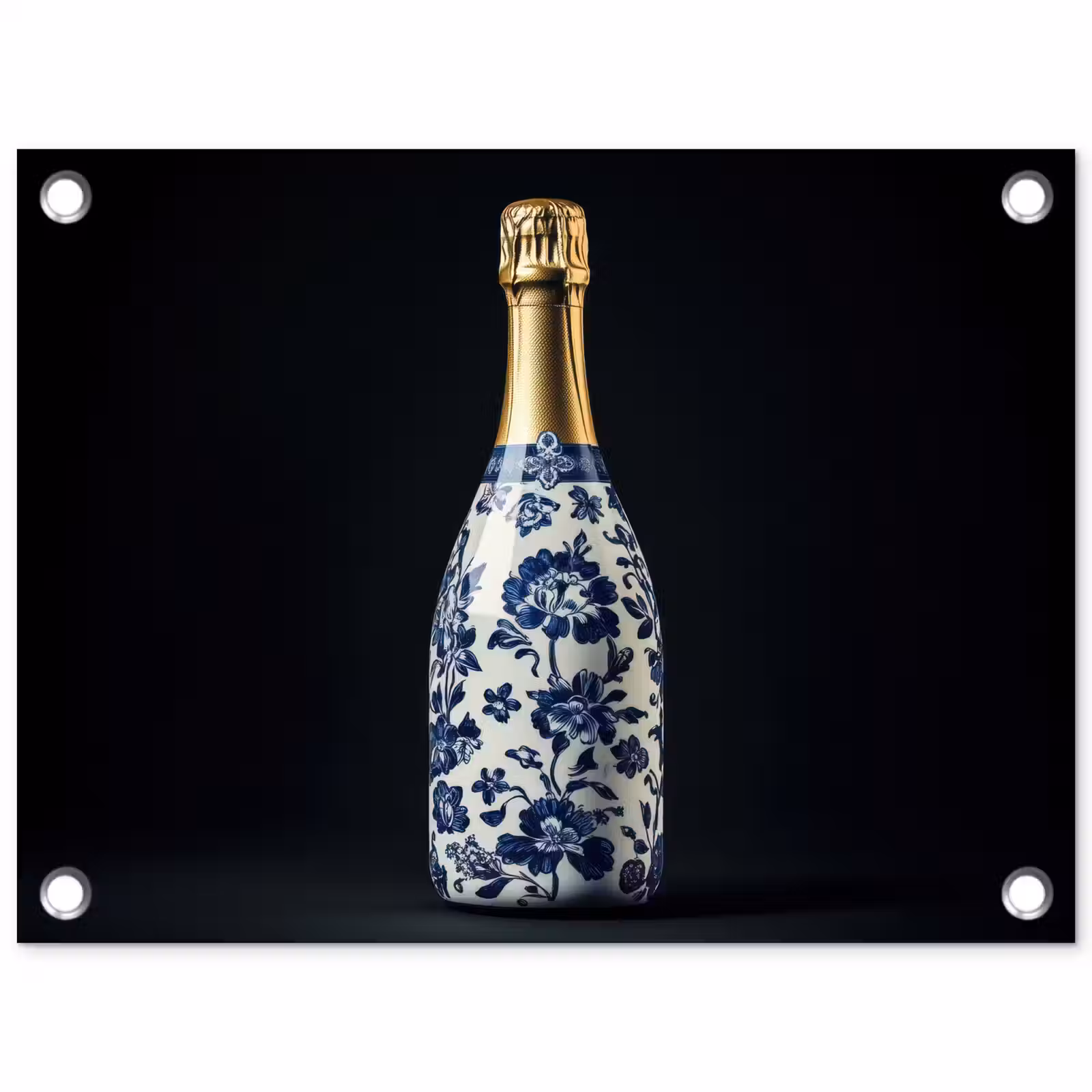 Tuinposter - Champagne - Bloemen - Goud - Chique — 1