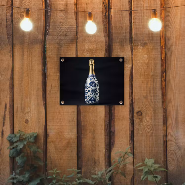 Tuinposter - Champagne - Bloemen - Goud - Chique — 2