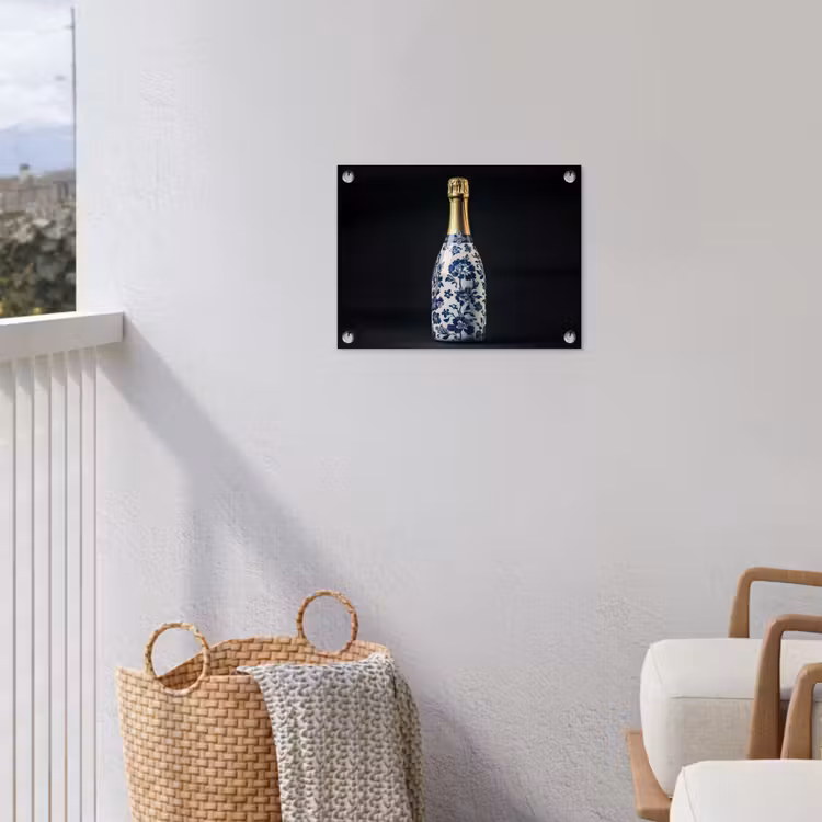 Tuinposter - Champagne - Bloemen - Goud - Chique — 3