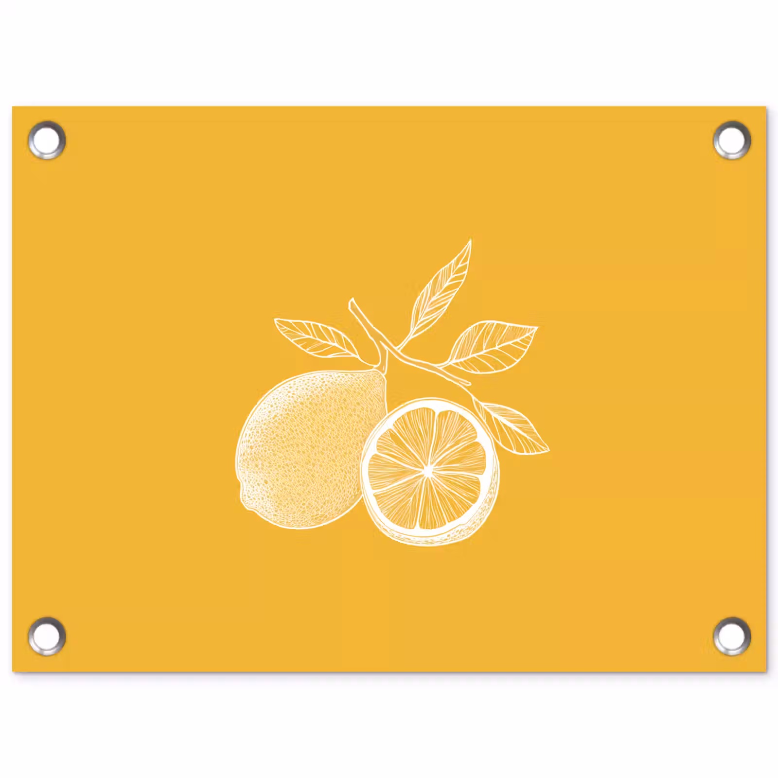 Tuinposter - Citroenen - Illustratie - Minimalistisch - Geel — 1