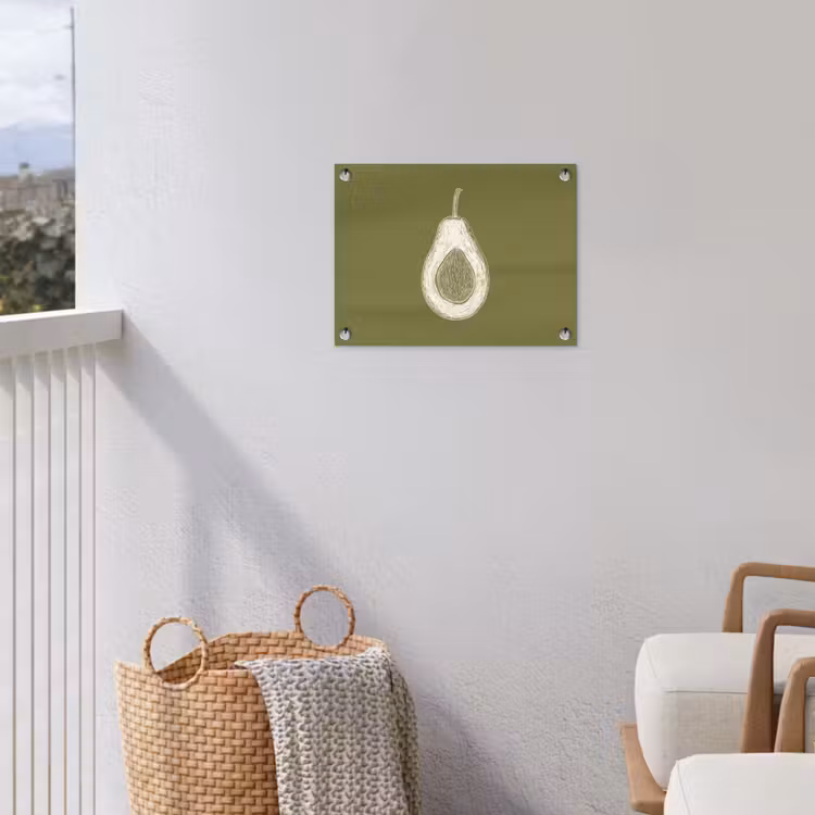 Tuinposter - Avocado - Minimalistisch - Illustratie - Groen — 3