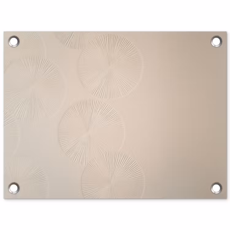 Tuinposter - Reliëf Cirkels Beige