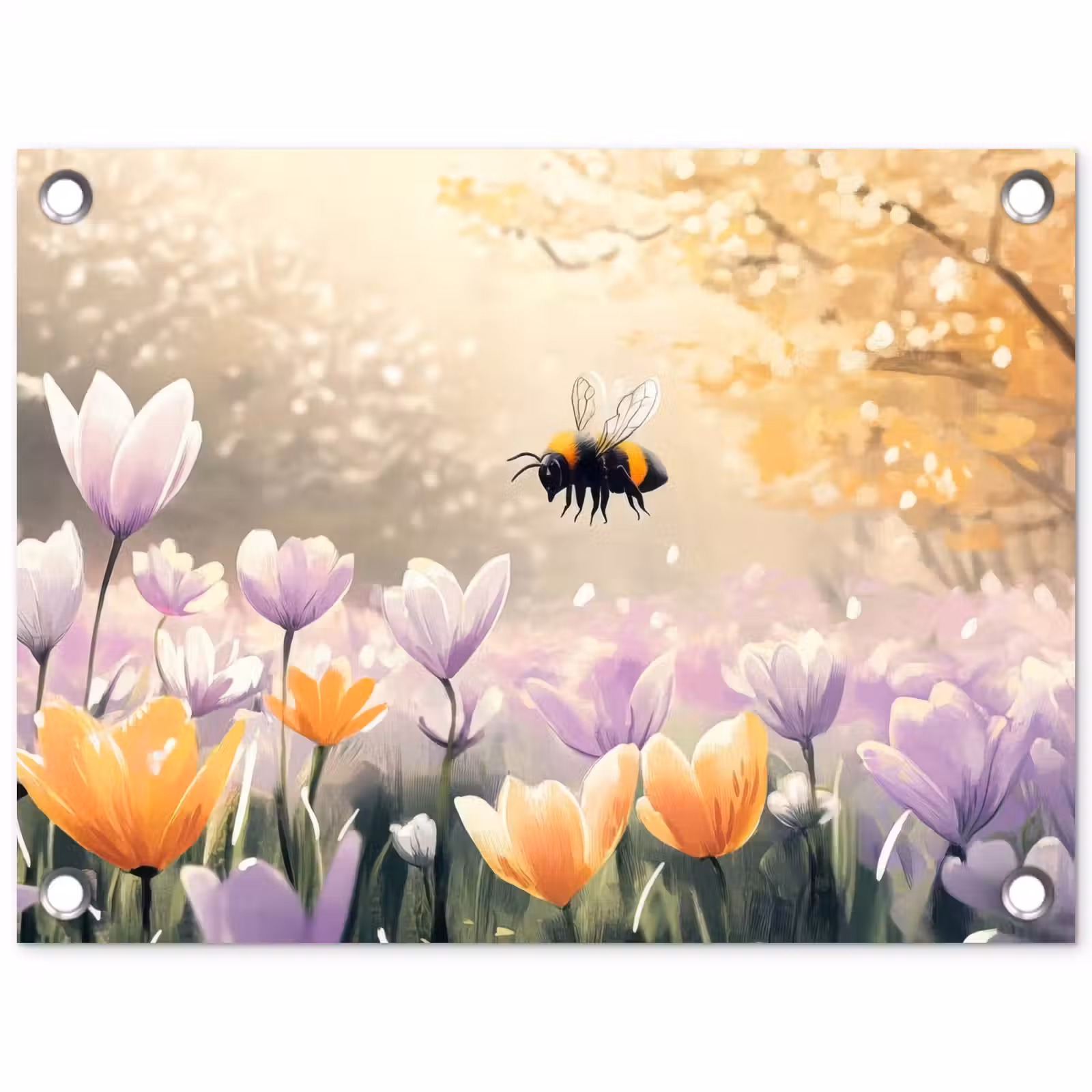 Tuinposter - Viooltjes - bij - Zonlicht — 1