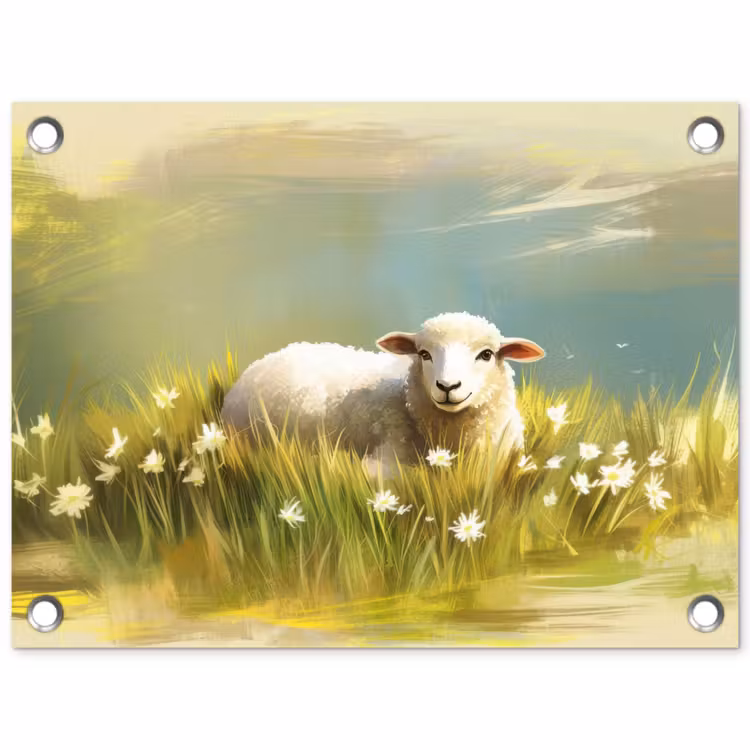 Tuinposter - Schaap - Weide - Groen — 1